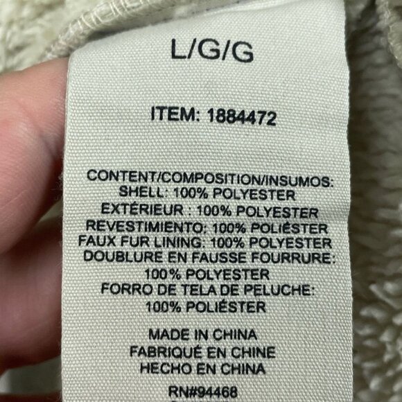 Sage Collective Womens Plaid Sherpa-Lined Jacket Beige & Purple Large d0348 - Picture 6 of 8